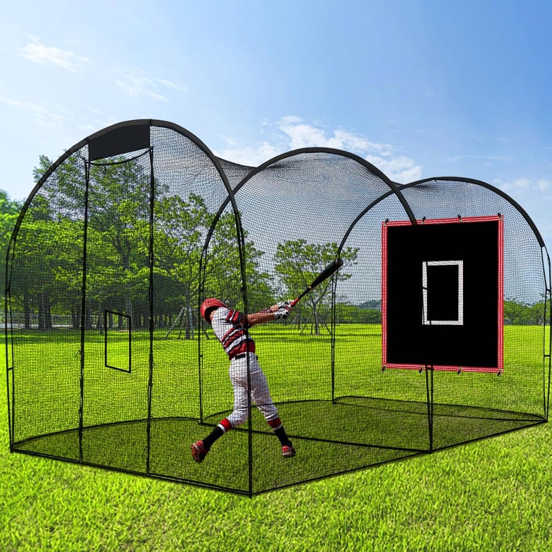 Kapler Baseball Batting Cage Backstop - 4x6FT Heavy Duty PVC Vinyl Backdrop with Strike Zone & Net Saver - Backyard Hitting Pitching Training Aid - Image 4
